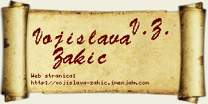 Vojislava Zakić vizit kartica